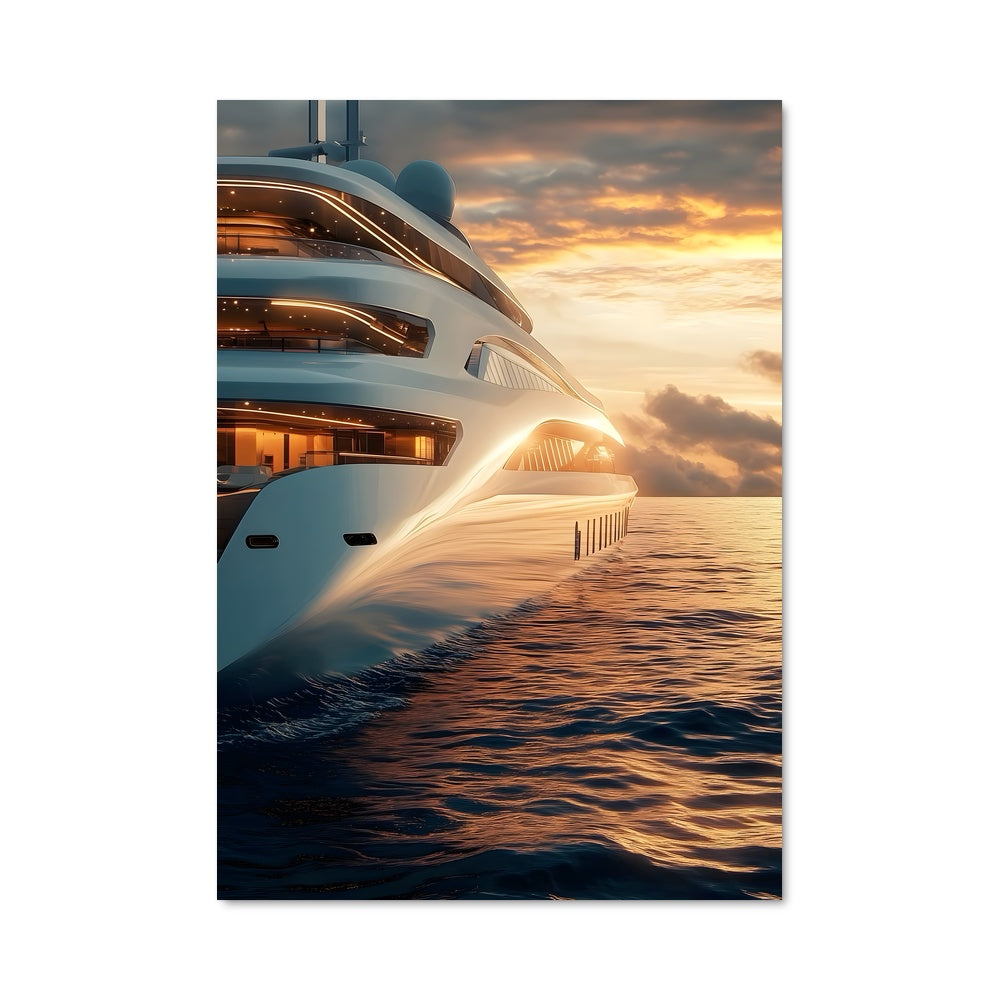 Poster Coucher de Soleil Nautique