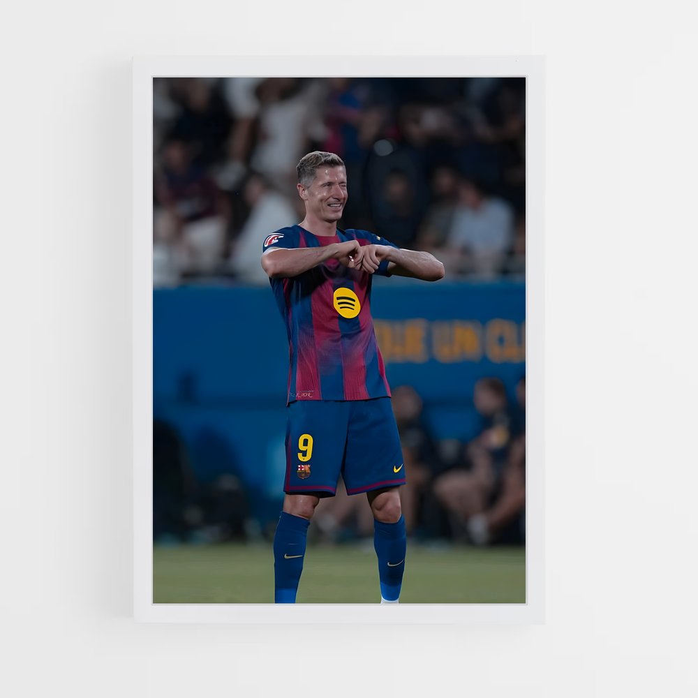ap-robert lewandowski-9 cadre Blanc