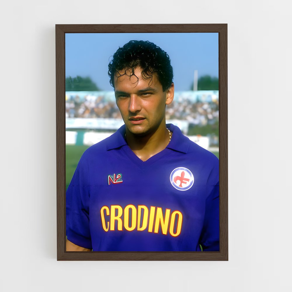 ap-roberto baggio-10 cadre Bois foncé