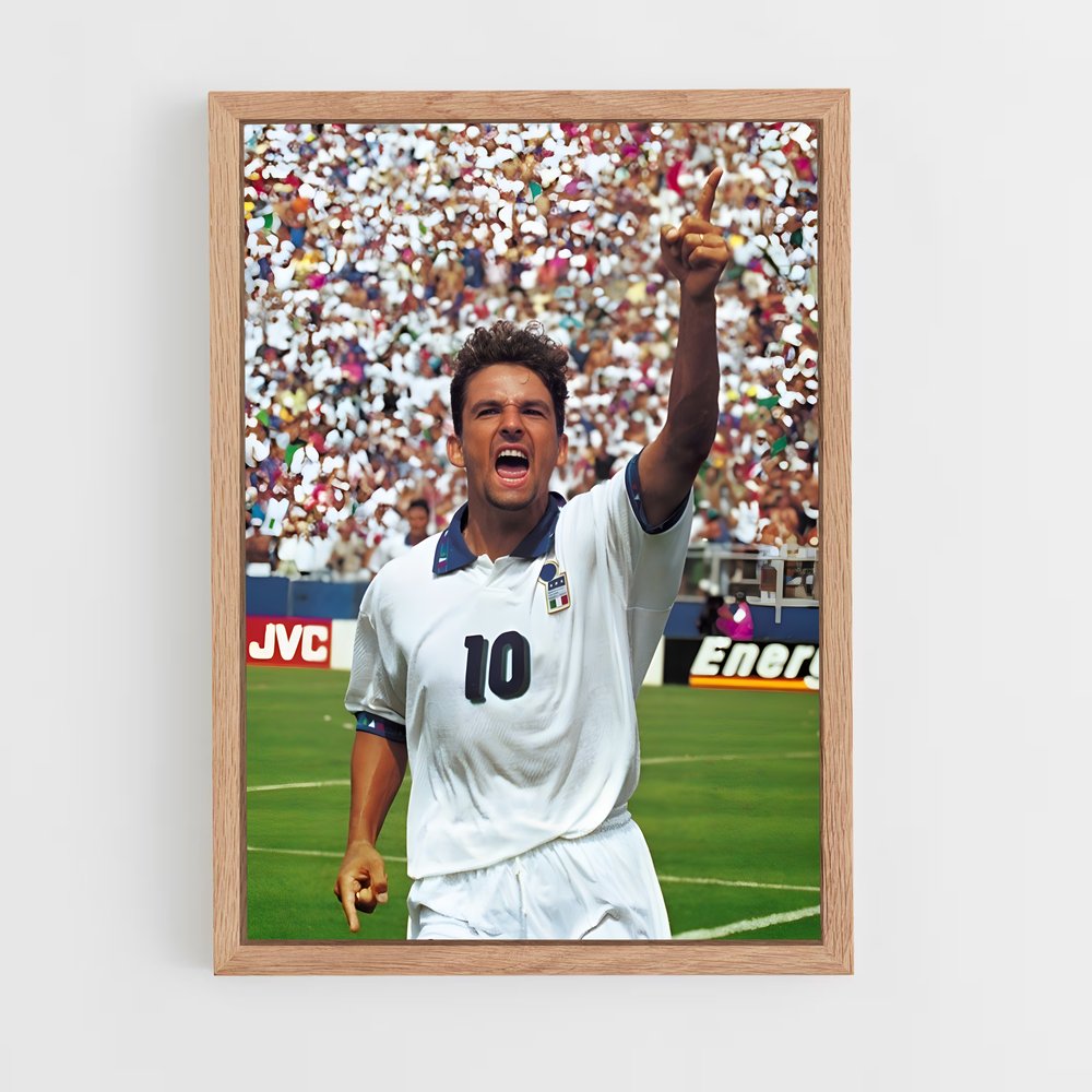 ap-roberto baggio-12 cadre Bois clair