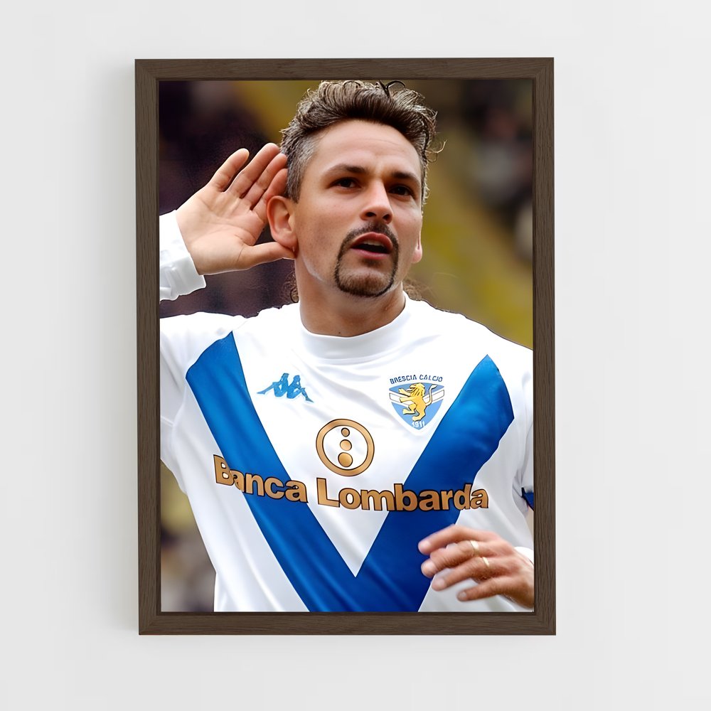 ap-roberto baggio-4 cadre Bois foncé