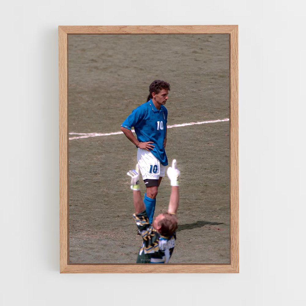 ap-roberto baggio-7 cadre Bois clair