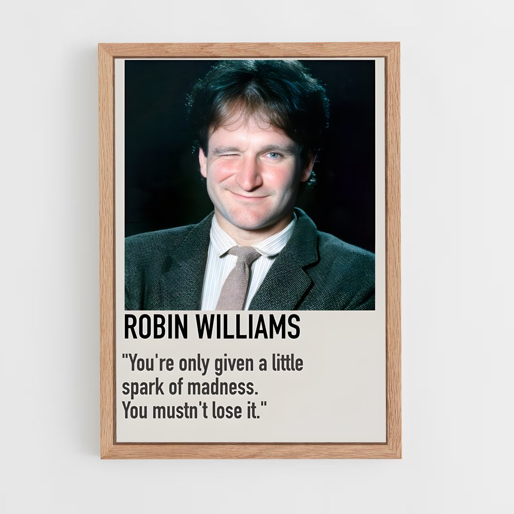 ap-robin williams-4 cadre Bois clair