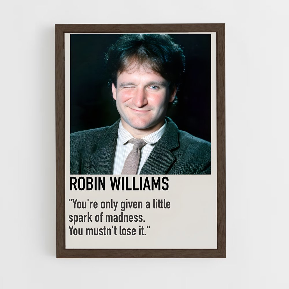 ap-robin williams-4 cadre Bois foncé