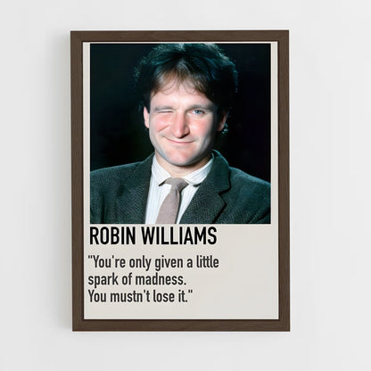 ap-robin williams-4 cadre Bois foncé