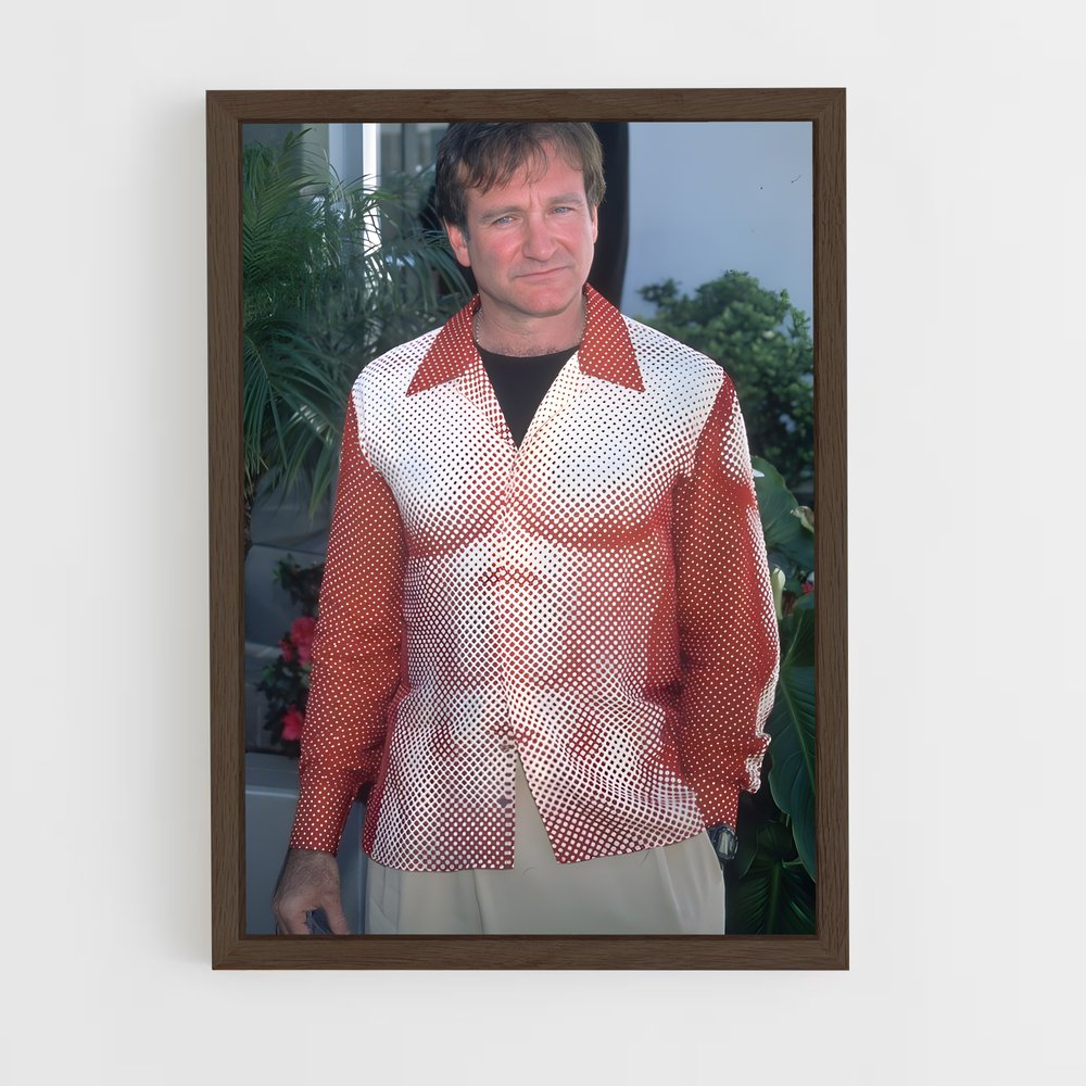 ap-robin williams-5 cadre Bois foncé