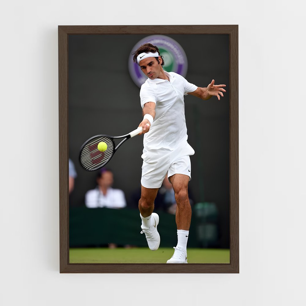 ap-roger federer-6 cadre Bois foncé