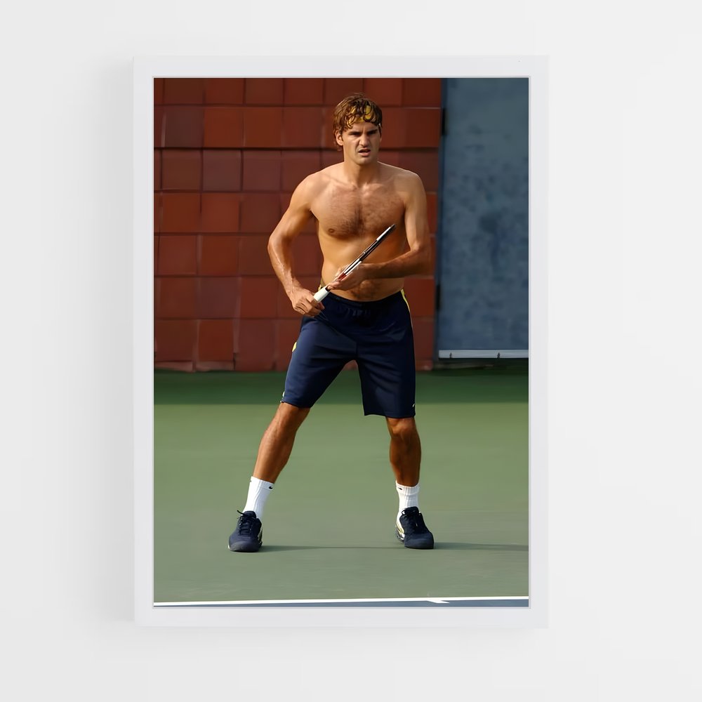 ap-roger federer-8 cadre Blanc