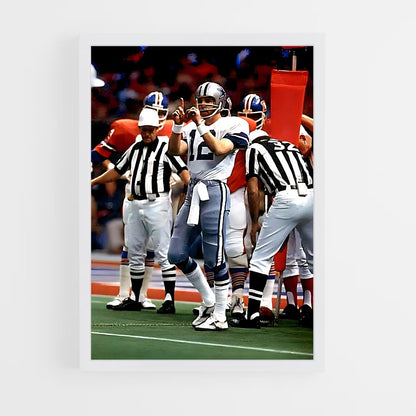 ap-roger staubach-4 cadre Blanc