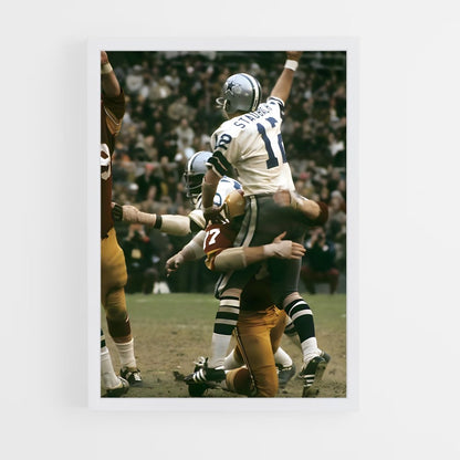 ap-roger staubach-5 cadre Blanc