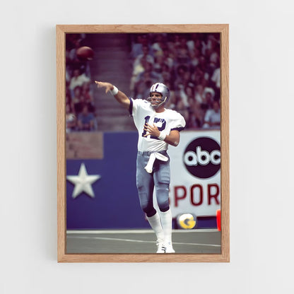 ap-roger staubach-6 cadre Bois clair