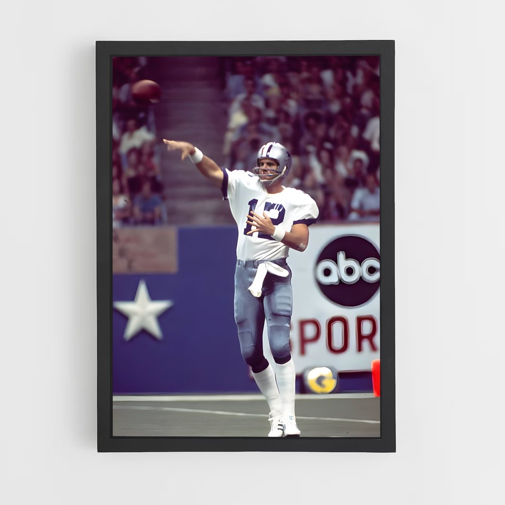 ap-roger staubach-6 cadre Noir