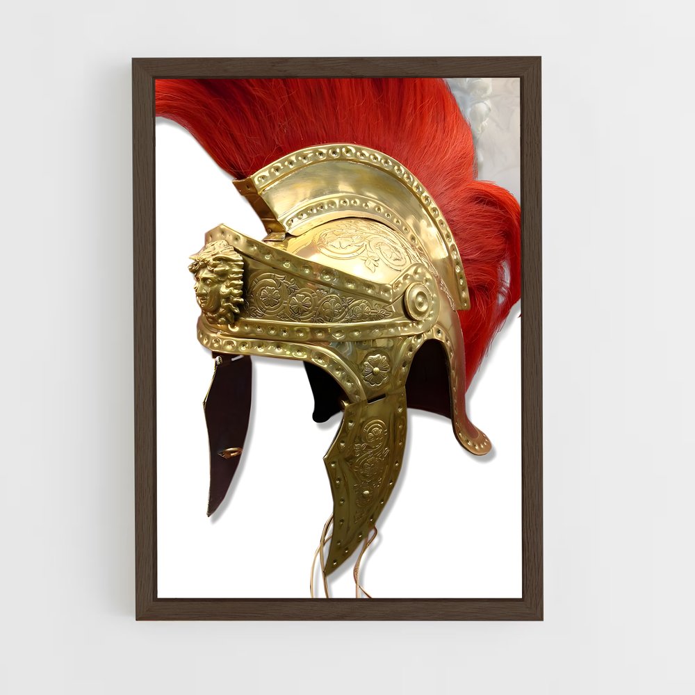ap-roman helmet-3 cadre Bois foncé