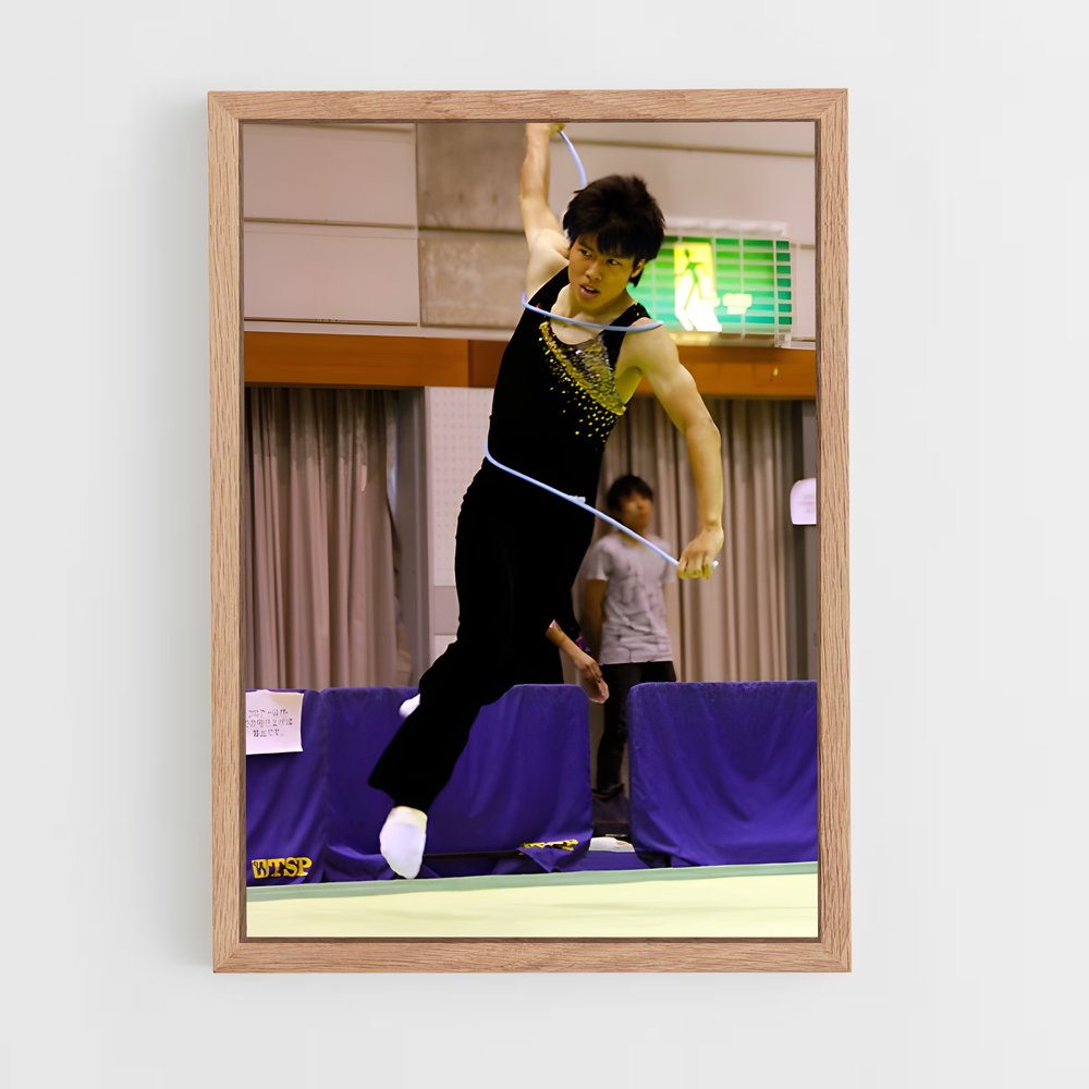 ap-rope rhythmic gymnastics-7 cadre Bois clair