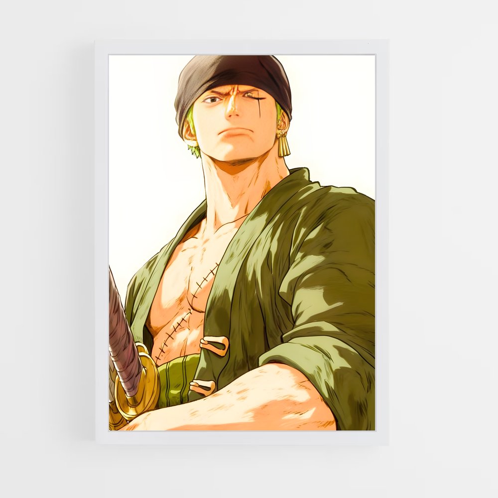ap-roronoa zoro-2 cadre Blanc
