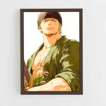 ap-roronoa zoro-2 cadre Bois foncé