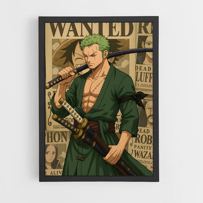 ap-roronoa zoro-7 cadre Noir