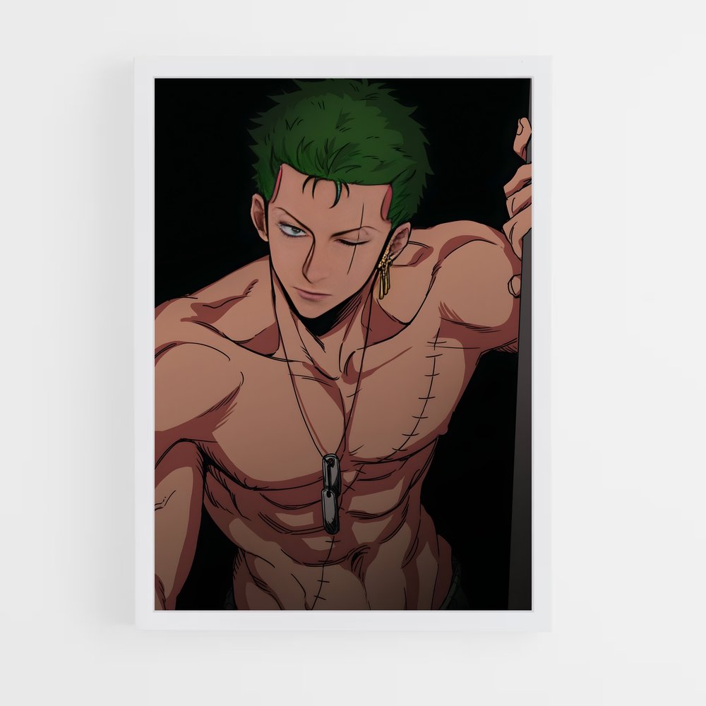 ap-roronoa zoro-8 cadre Blanc