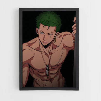 ap-roronoa zoro-8 cadre Noir