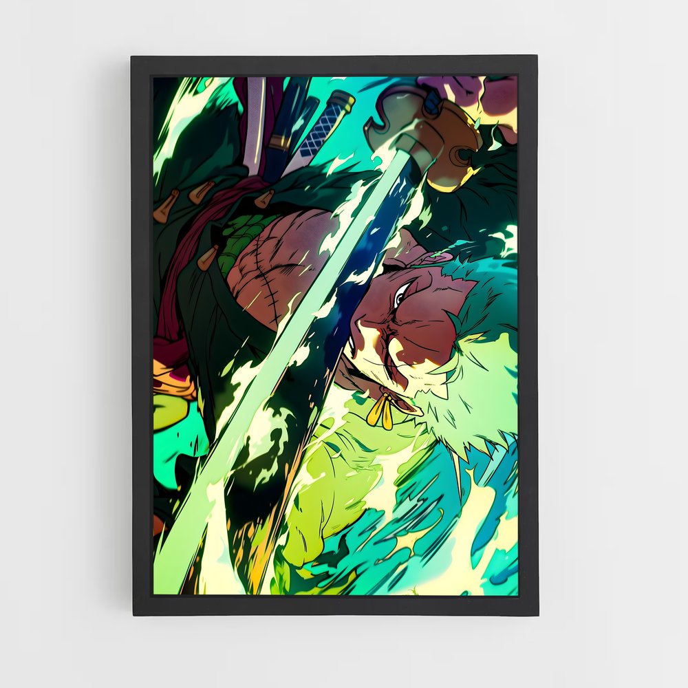ap-roronoa zoro-9 cadre Noir