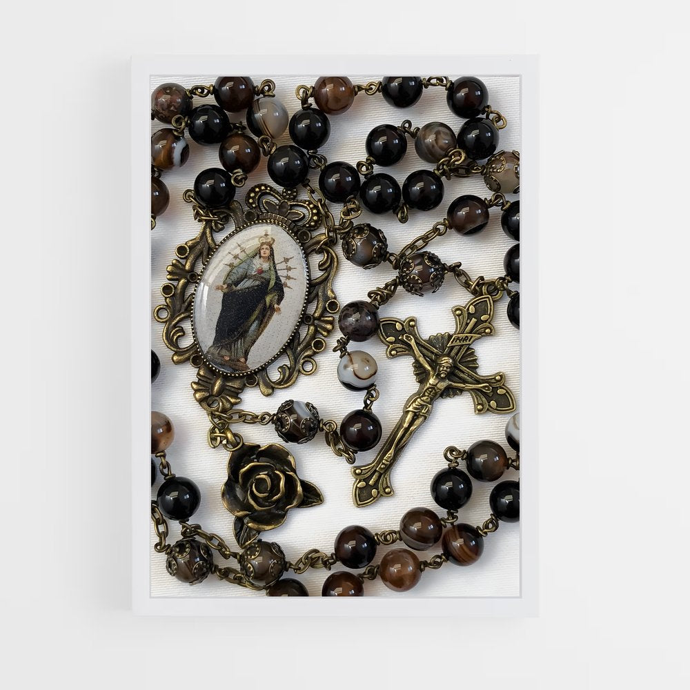 ap-rosary-9 cadre Blanc