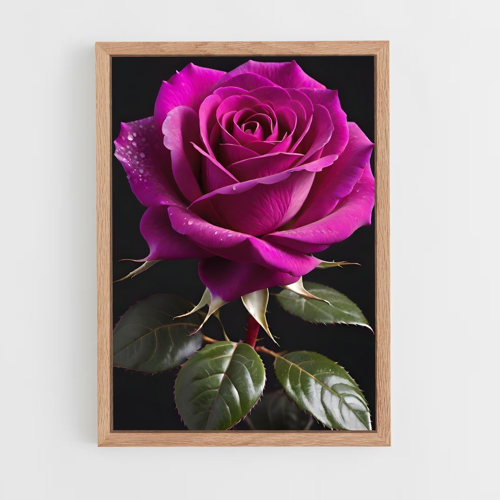 ap-rose-33 cadre Bois clair