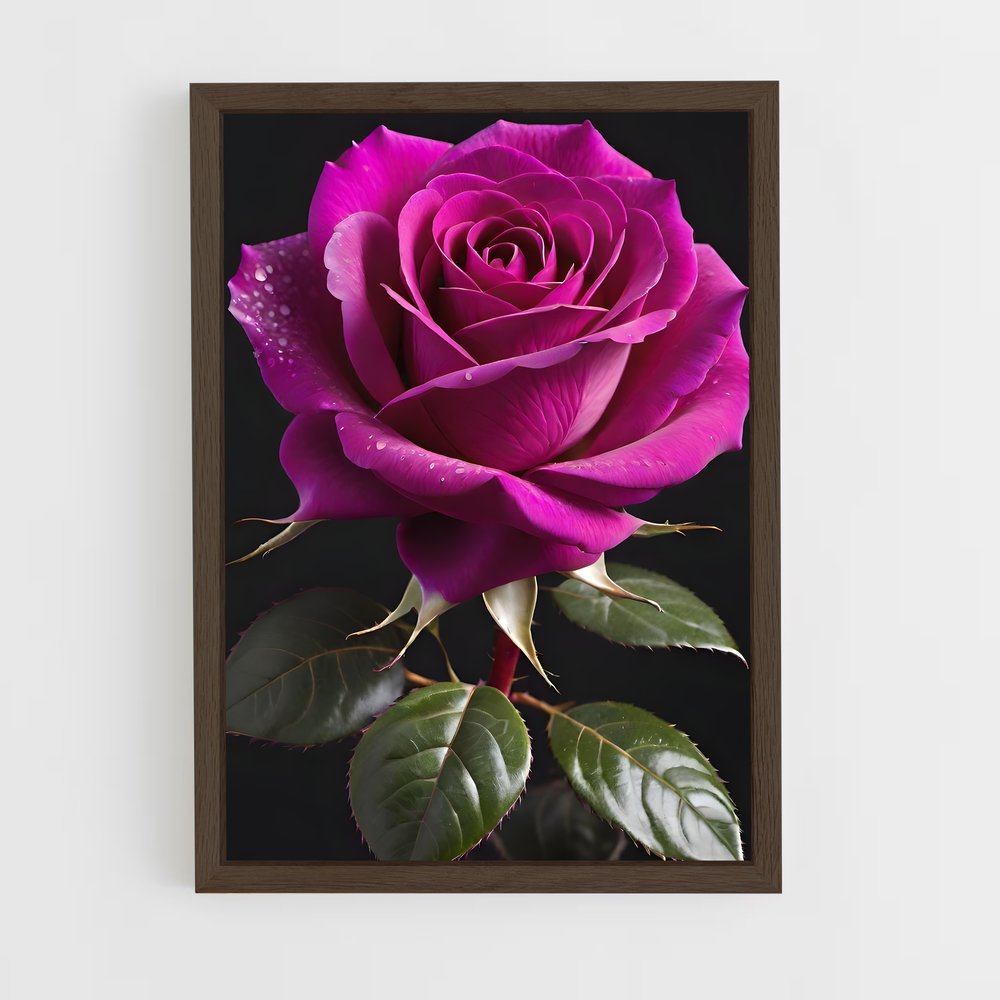 ap-rose-33 cadre Bois foncé