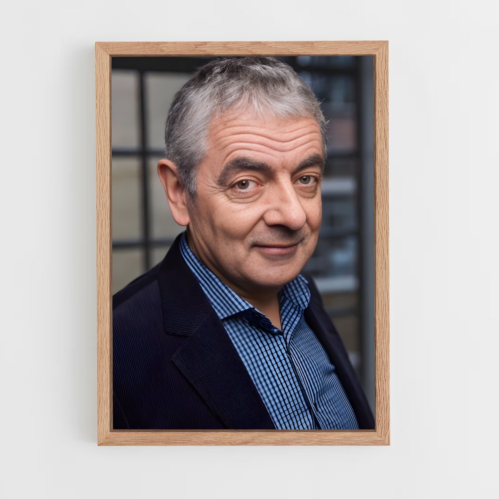 ap-rowan atkinson-1 cadre Bois clair