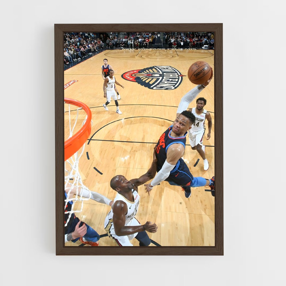 ap-russell westbrook-6 cadre Bois foncé