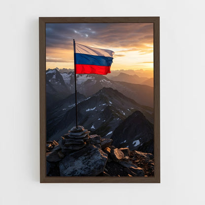 ap-russia flag-7 cadre Bois foncé