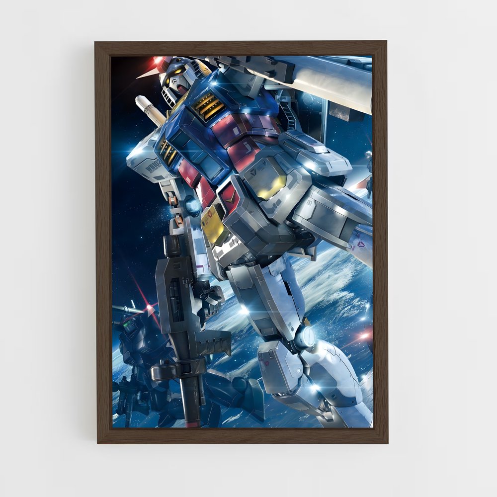 ap-rx78 gundam-7 cadre Bois foncé