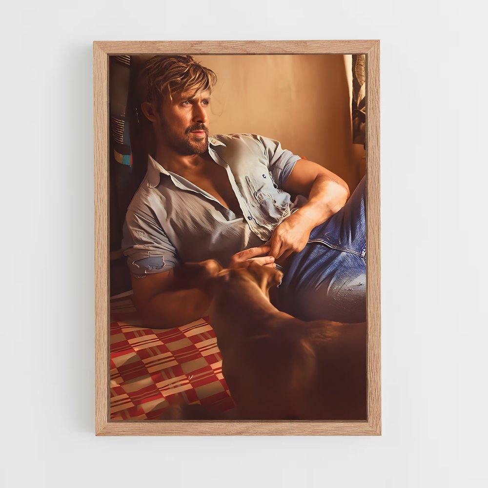ap-ryan gosling-1 cadre Bois clair