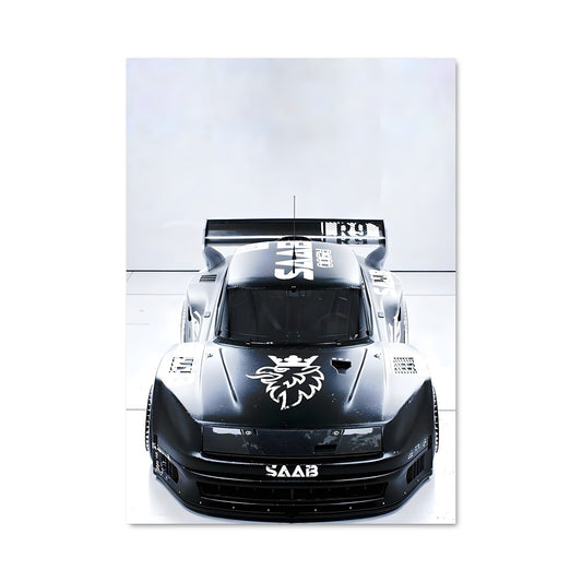 Poster Saab Noir et Blanc