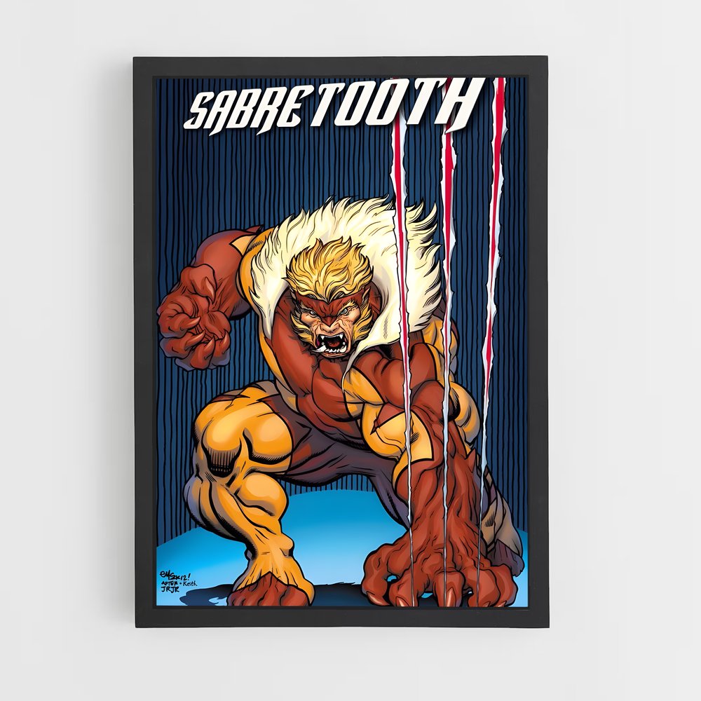 ap-sabretooth x-men-10 cadre Noir