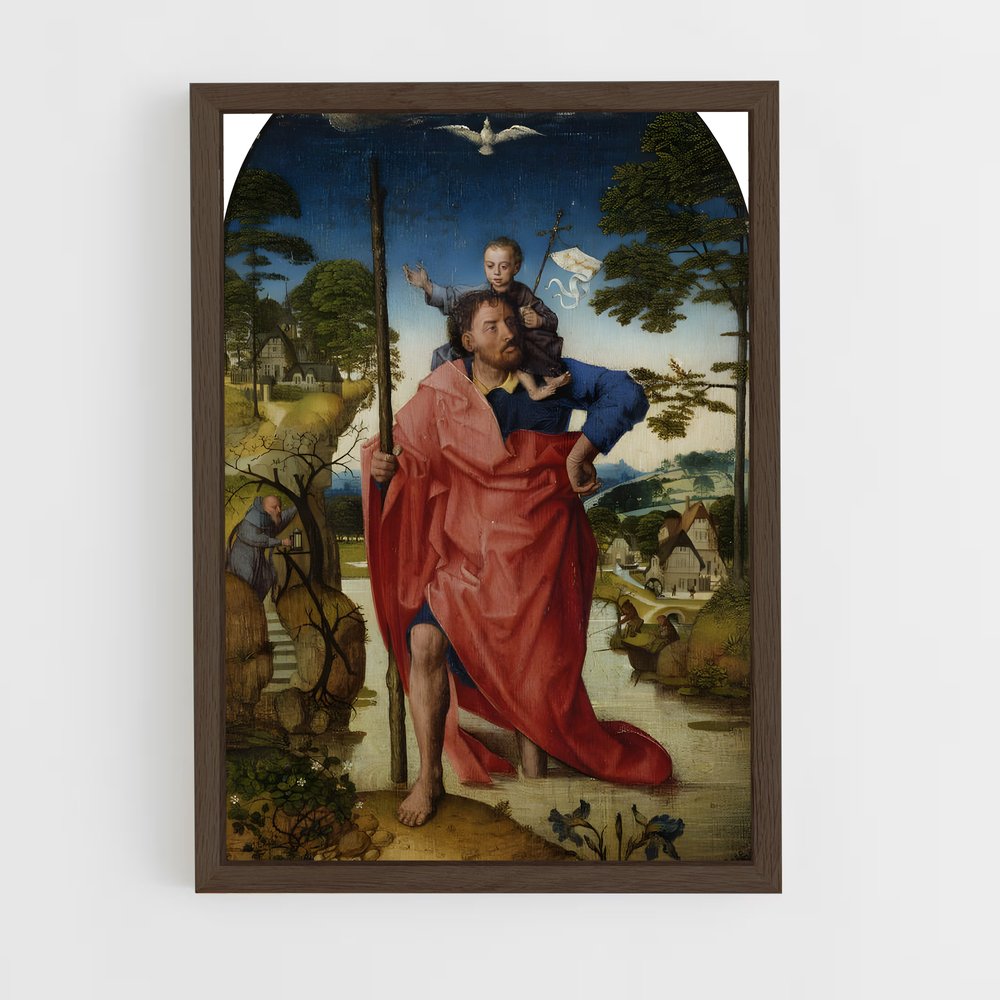 ap-saint christopher-1 cadre Bois foncé