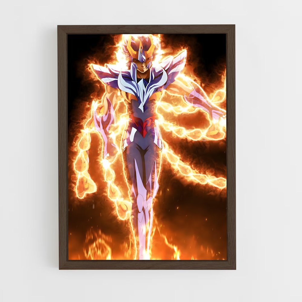 ap-saint seiya-12 cadre Bois foncé