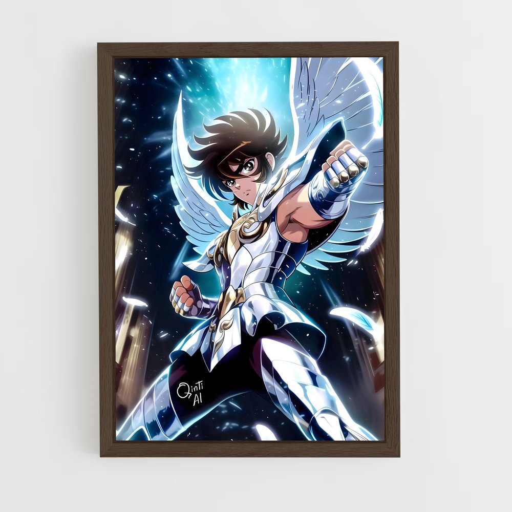 ap-saint seiya-4 cadre Bois foncé