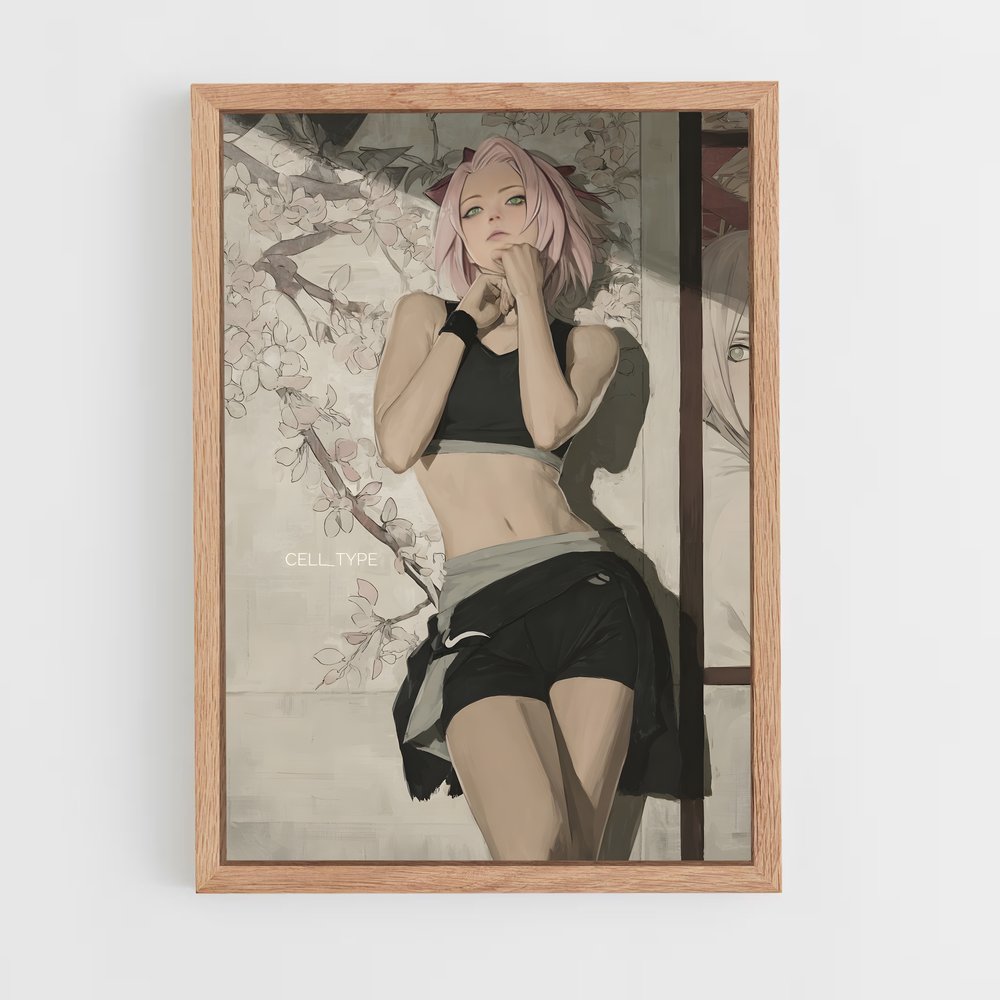 ap-sakura haruno-5 cadre Bois clair