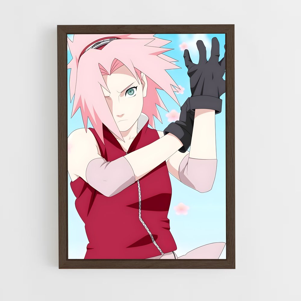 ap-sakura haruno-7 cadre Bois foncé