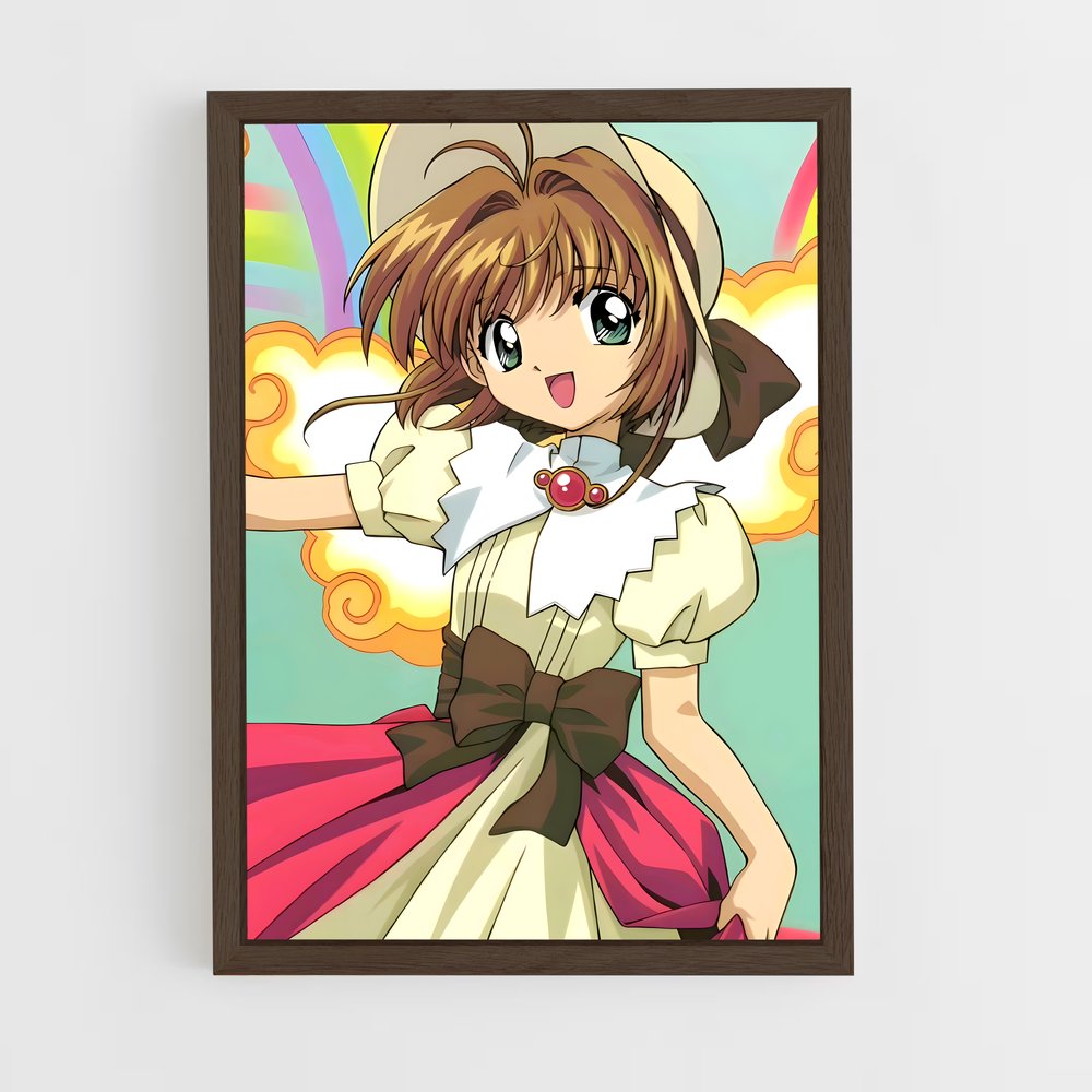 ap-sakura kinomoto-10 cadre Bois foncé