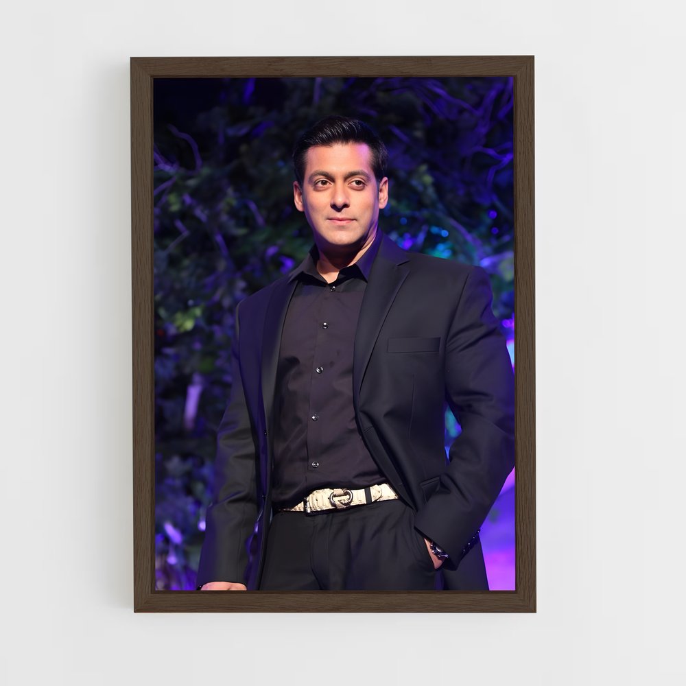 ap-salman khan-2 cadre Bois foncé