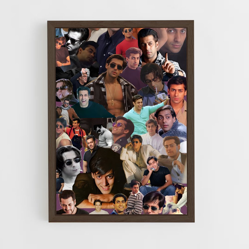 ap-salman khan-4 cadre Bois foncé
