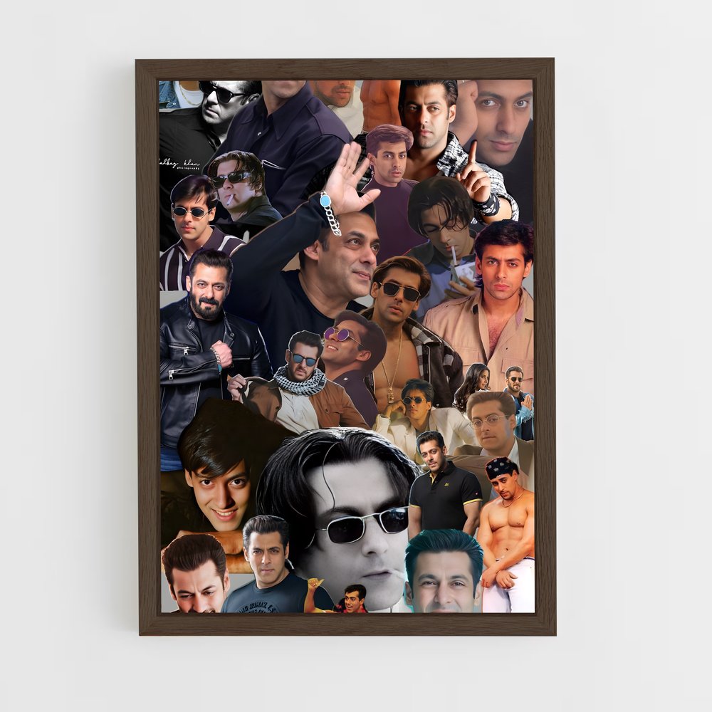 ap-salman khan-9 cadre Bois foncé