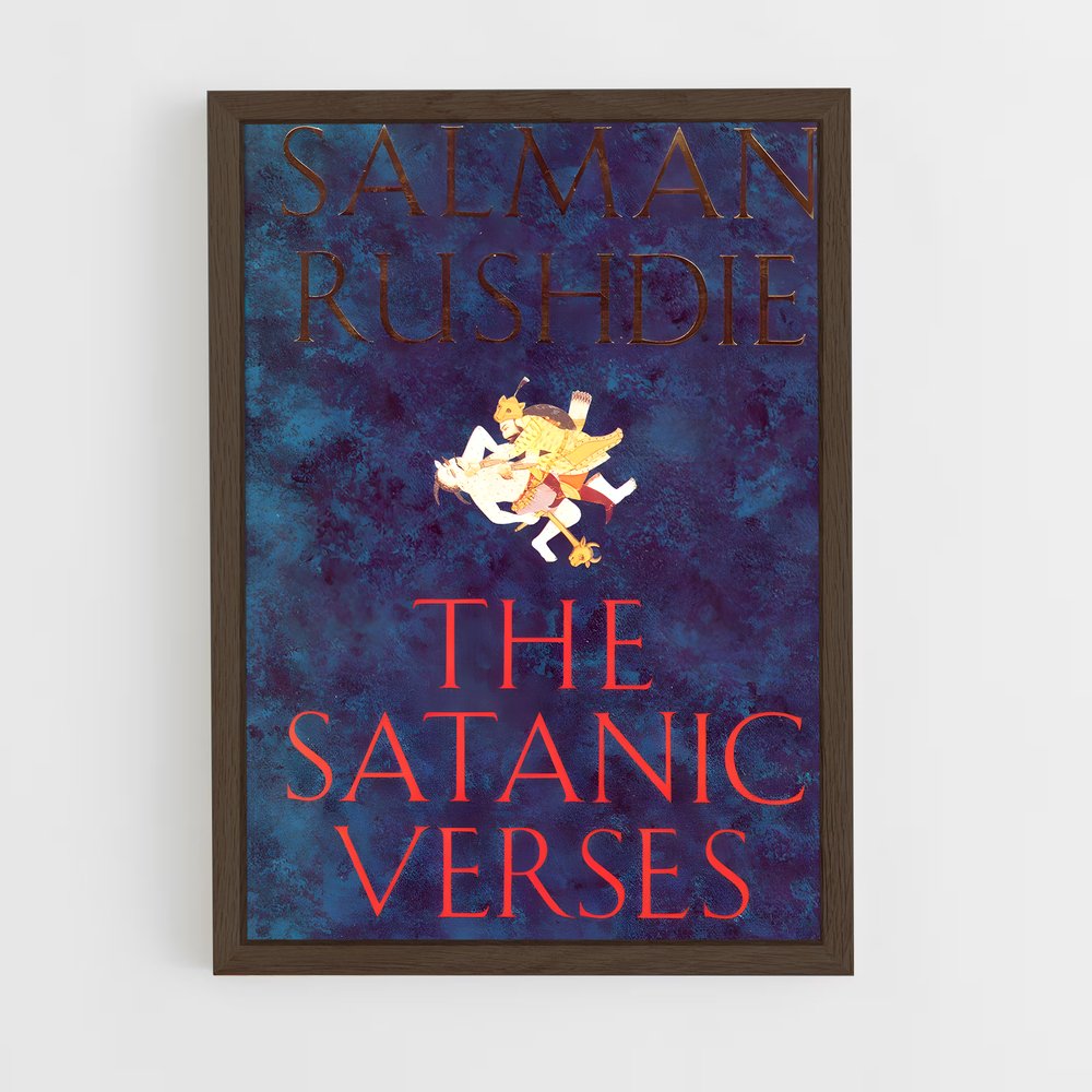 ap-salman rushdie-6 cadre Bois foncé