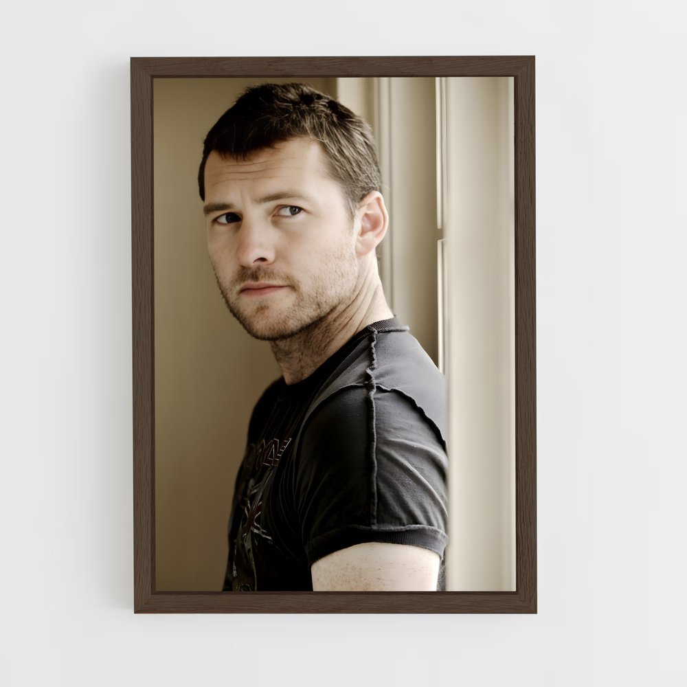 ap-sam worthington-5 cadre Bois foncé