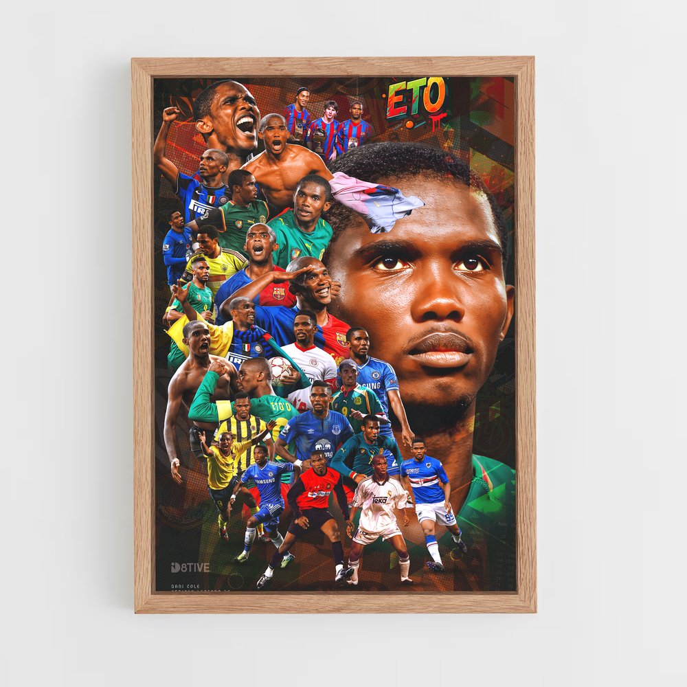 ap-samuel eto'o-3 cadre Bois clair