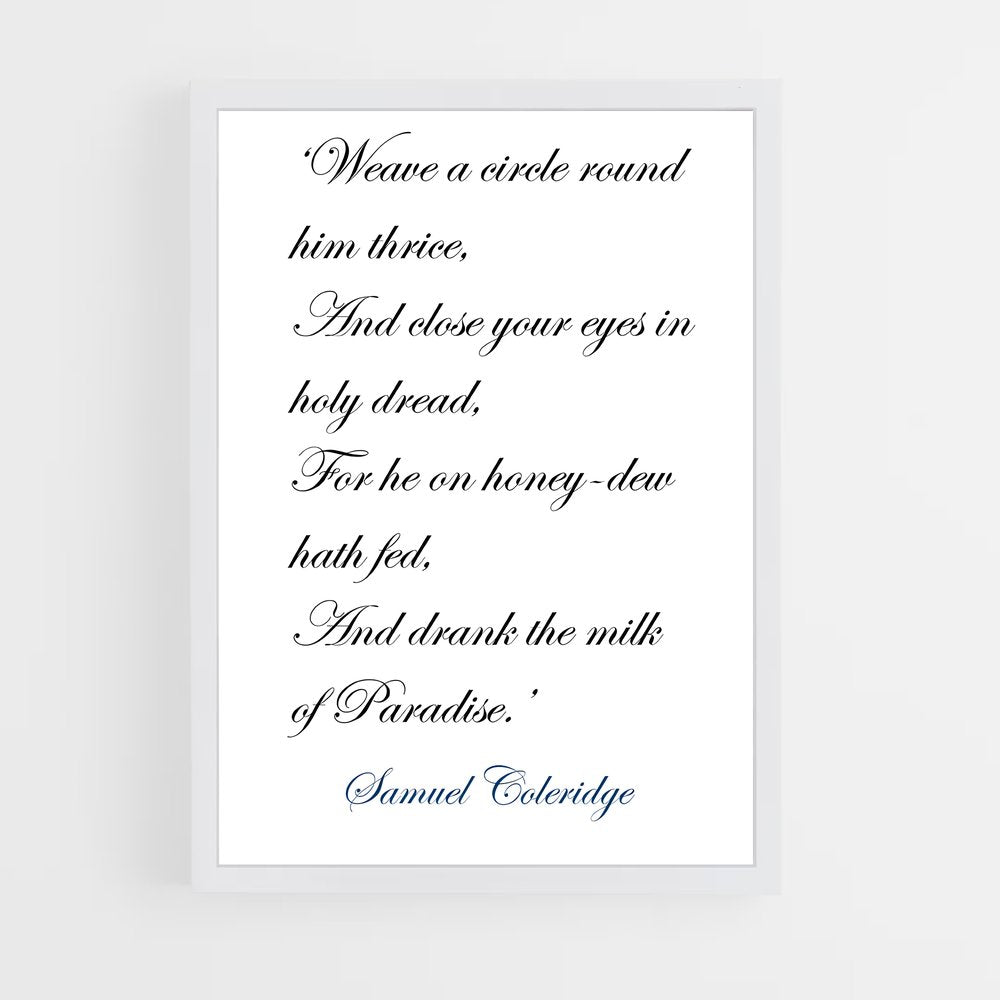 ap-samuel taylor coleridge-3 cadre Blanc