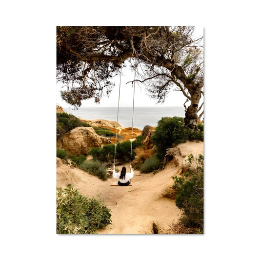 Poster Swinging in the Dunes