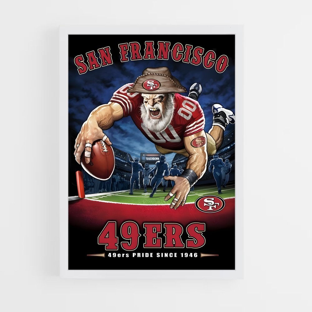 ap-san francisco 49ers-14 cadre Blanc