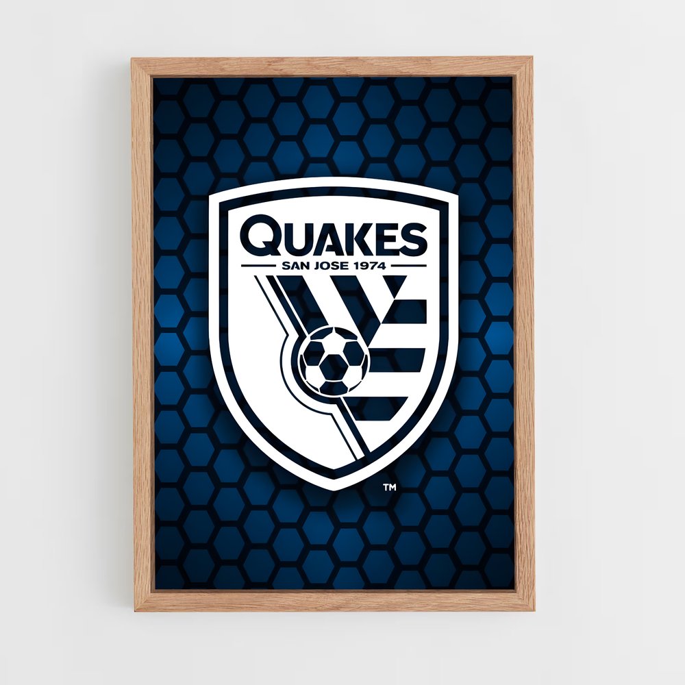 ap-san jose earthquakes-6 cadre Bois clair